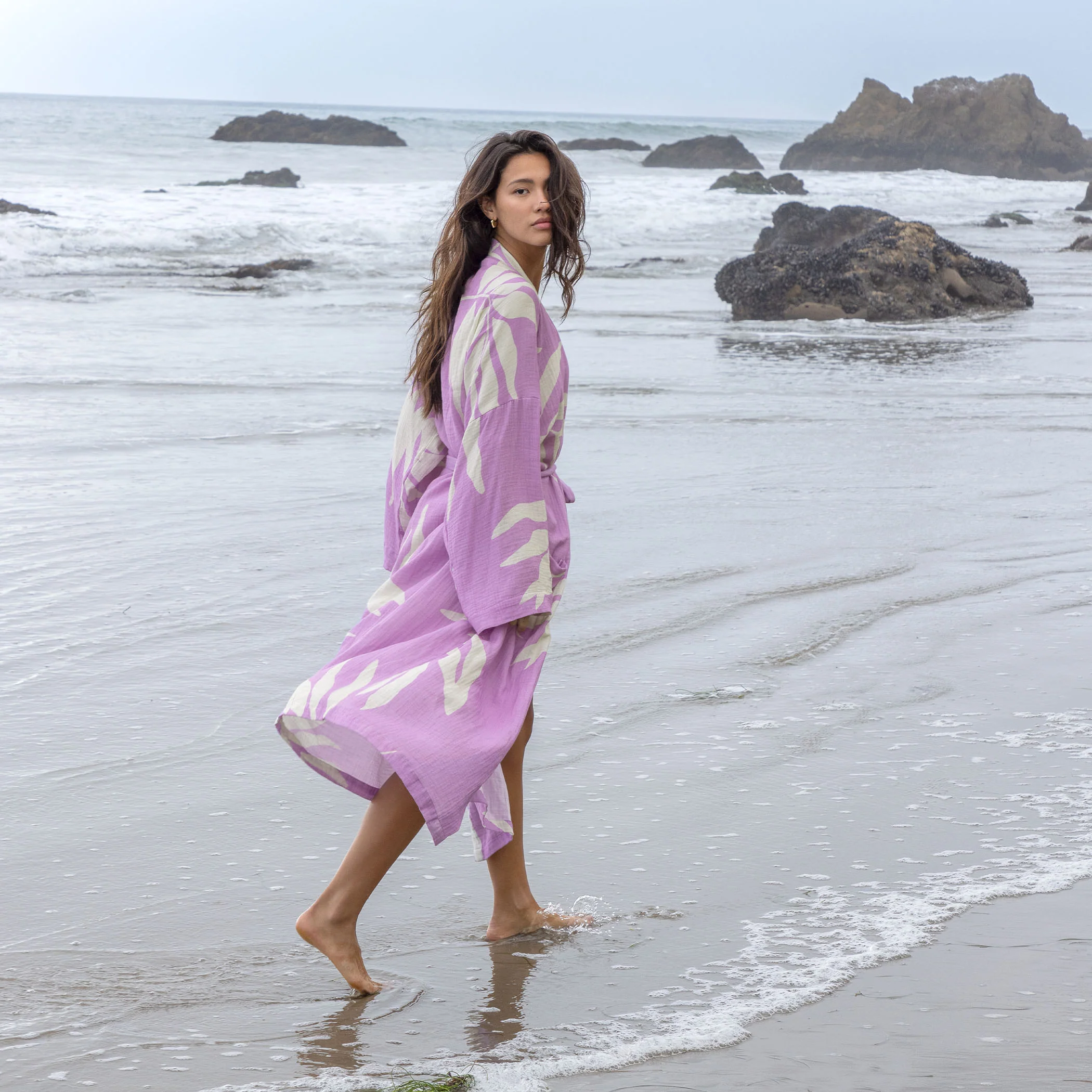 Staycation Robe | Painted Fronds - Image 8